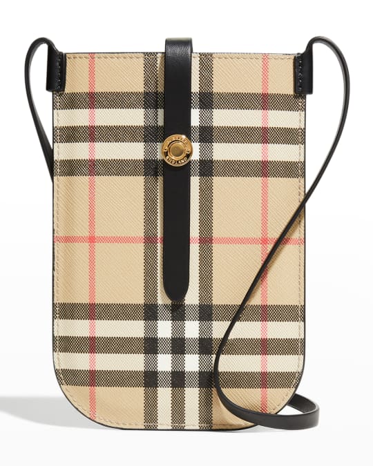 Burberry, Accessories, Burberry Check Phone Crossbody Bag Nwt