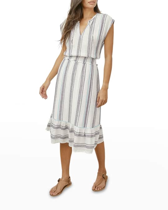 Rails Ashlyn Flounce Hem Midi Dress Neiman Marcus