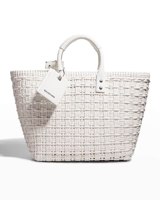 Balenciaga Bistro Basket Faux-Leather Tote Bag | Neiman Marcus