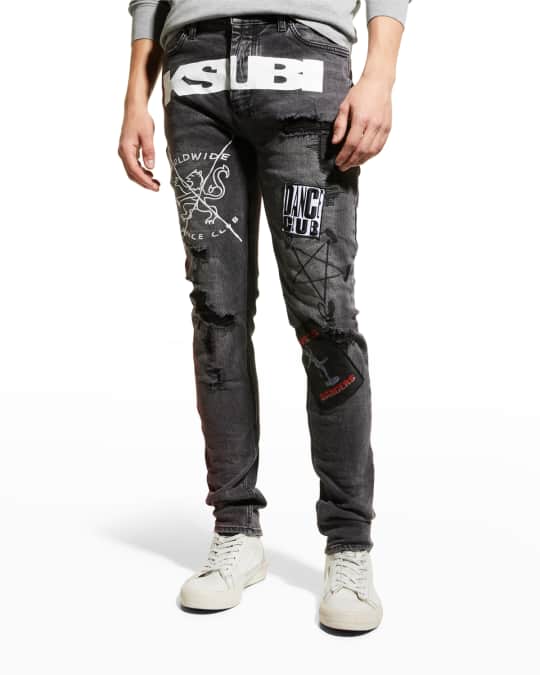 Ksubi Van Winkle Dance Klubスキニーデニムジーンズ30 Ksubi Men's Van Winkle Dance Klub Graphic Skinny Jeans | Neiman Marcus