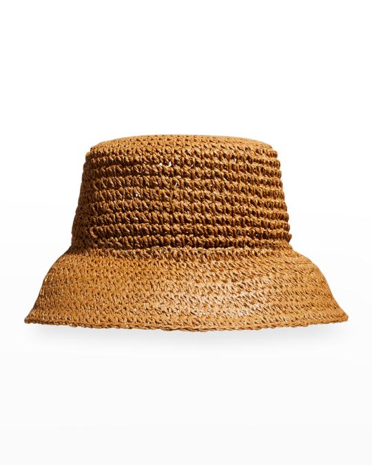 Vitamin A Cannes Straw Bucket Hat | Neiman Marcus