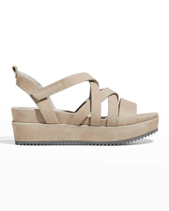 Extra Wedge Nubuck Strappy Sandals