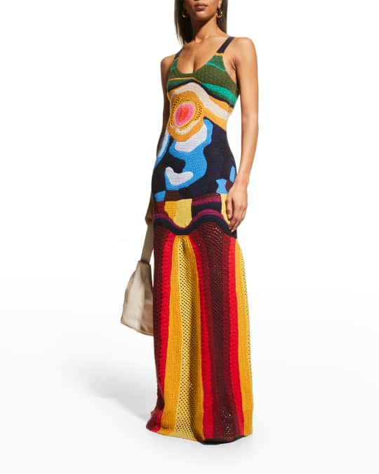 Gabriela Hearst Tamra Cashmere Crochet Maxi Dress | Neiman Marcus