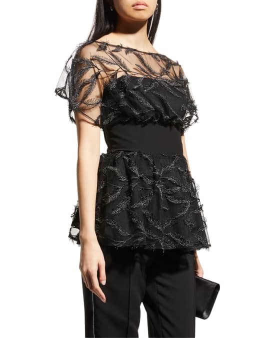 Lela rose best sale peplum top