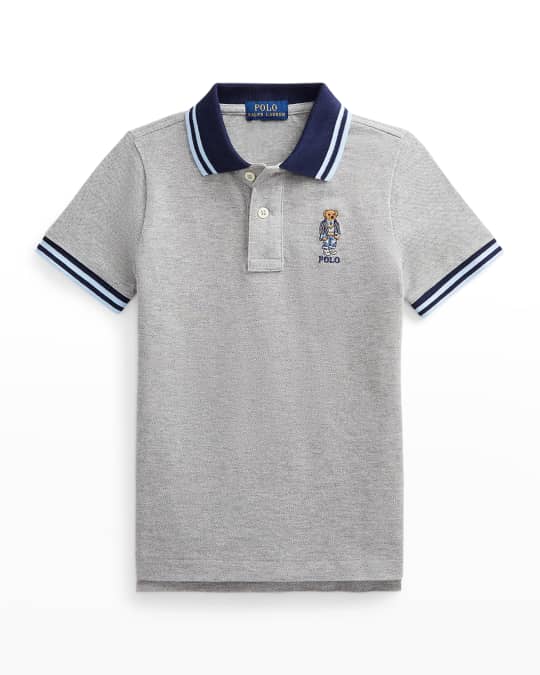 Ralph Lauren Childrenswear Boy's Polo Bear Cotton Mesh Polo Shirt, Size ...