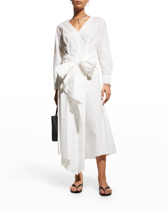 Rebecca Taylor Tie Waist Button-Down Shirt Dress | Neiman Marcus