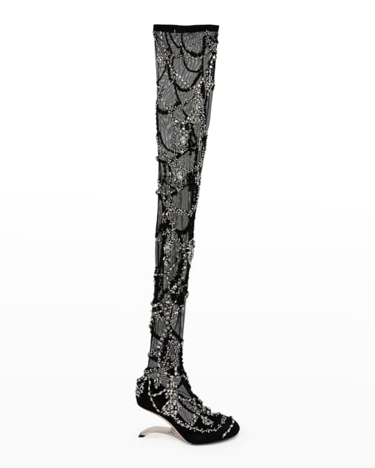 Alexander mcqueen over hot sale the knee boots