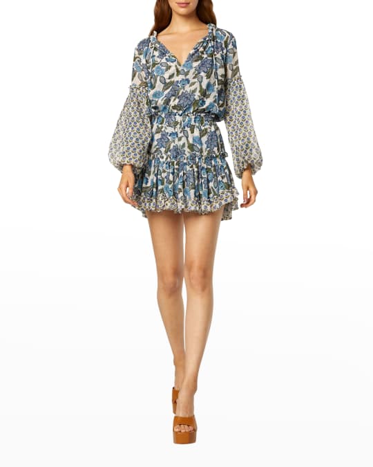 Elisabetta Floral Ruffle Mini Dress