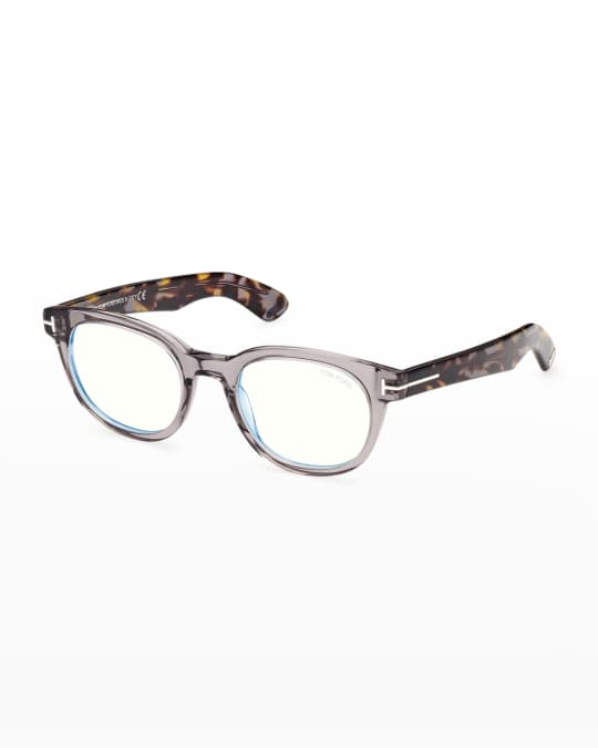 Men s Round T Logo Optical Glasses