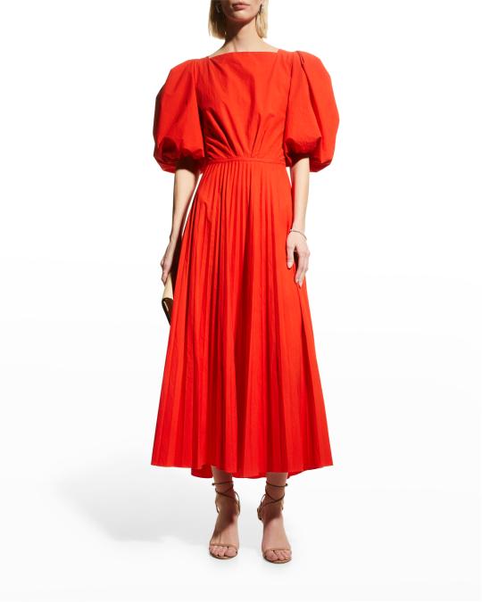 johanna ortiz red dress Johanna Ortiz Weaving Waves Midi Dress | Red
