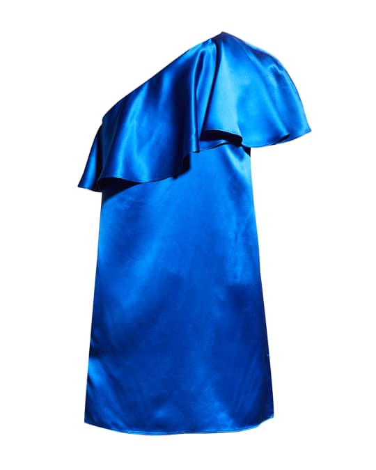 Saint laurent one on sale shoulder mini dress