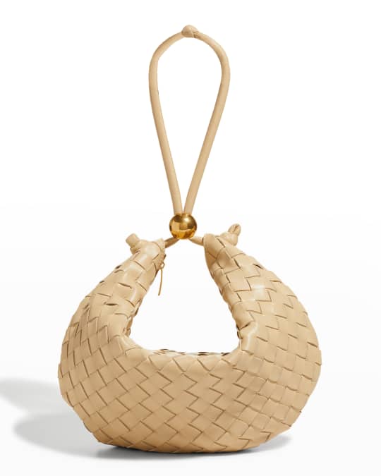 Bottega Veneta Half Moon Medium Intrecciato Top-Handle Bag