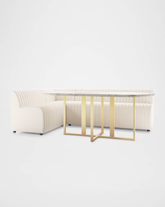 Augustine L-Shaped Dining Banquette, 100"