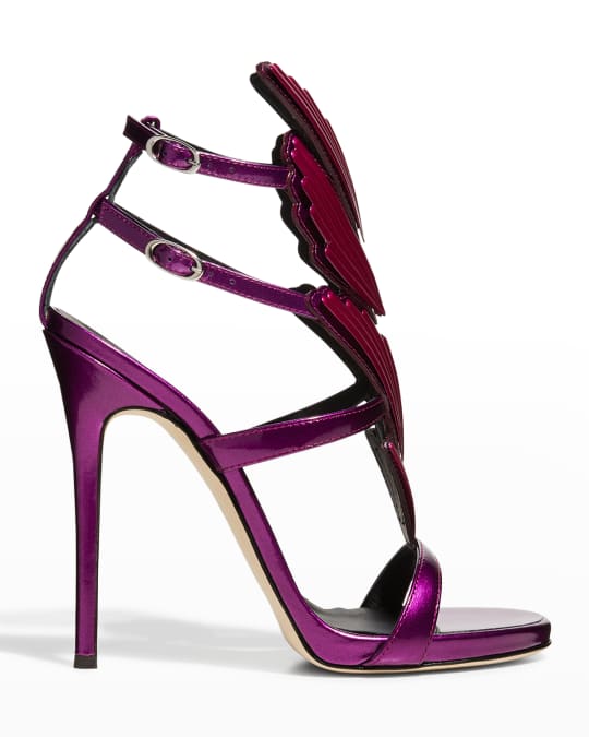 Giuseppe Zanotti Metallic T-Strap Deco Sandals | Neiman Marcus