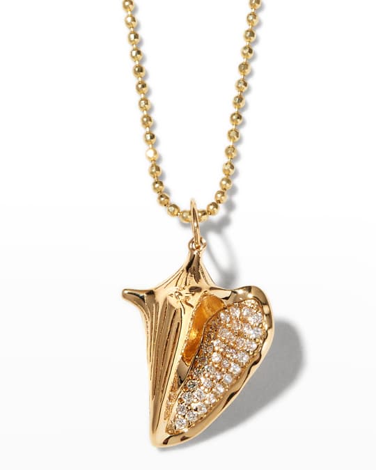 Gold conch shell pendant online