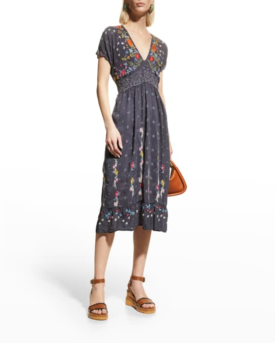 modcloth embroidered dress Princess Highway Flower Child Embroidered Dress, Size 10 main image 1