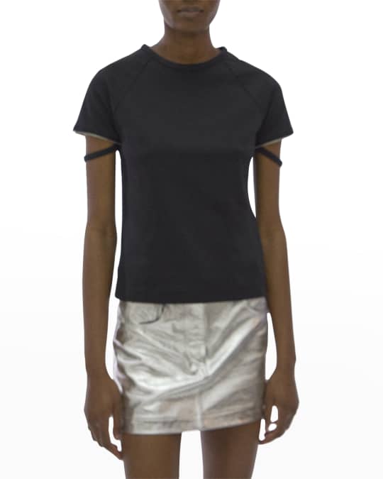 Helmut lang zip deals crew neck tee