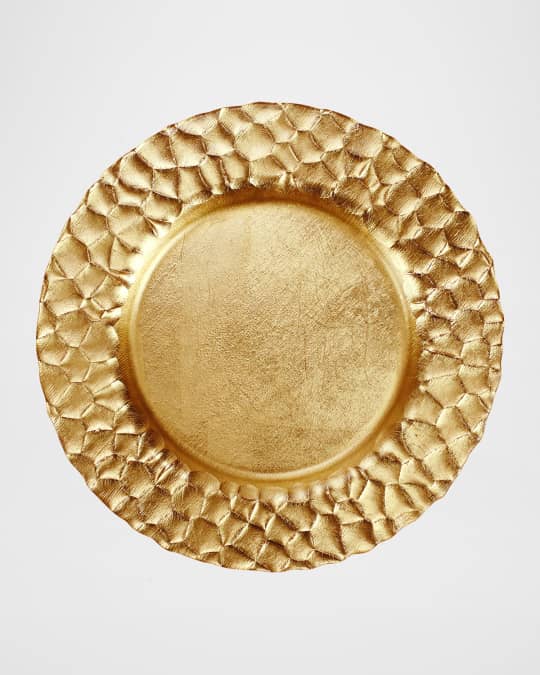 Gold Honeycomb Charger Plate
