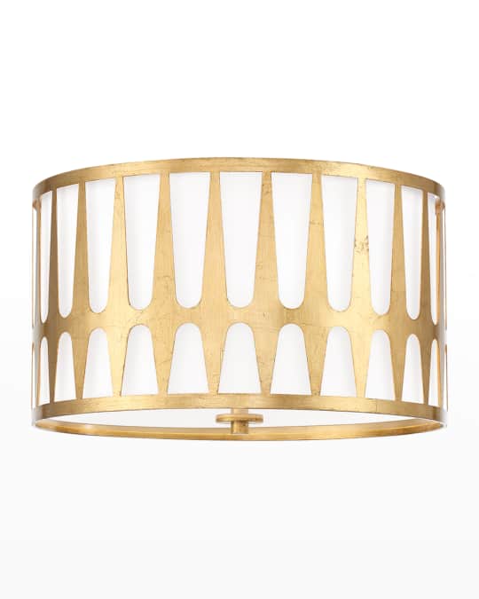 Royston 3-Light Antique Gold Ceiling Mount