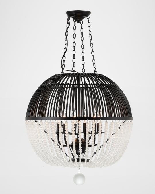 Crystorama Duval 6-Light Matte Black Chandelier | Neiman Marcus