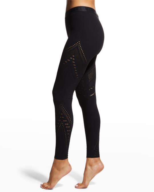 HANRO Cream wool and silk-blend leggings