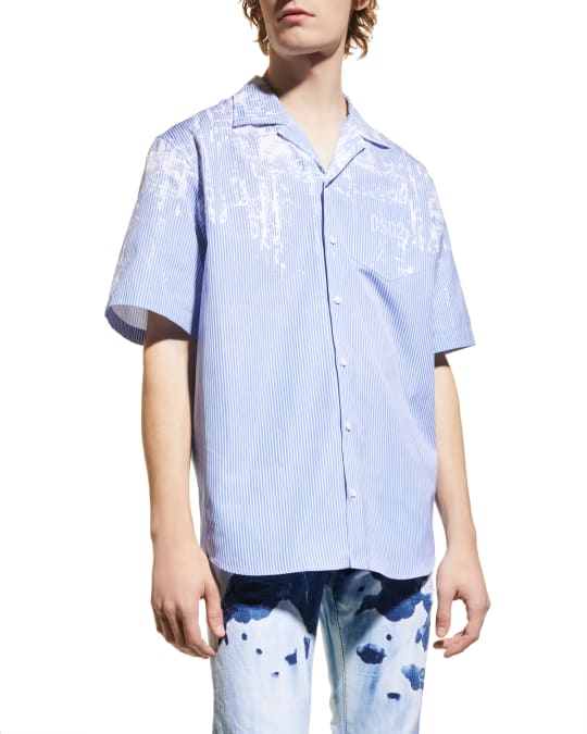 Tシャツ・カットソー D SQUARED2 SS23 BOWLING SHIRT (S71DM0627_S76687001S) Dsquared2 Tiger Bamboo printed poplin shirt