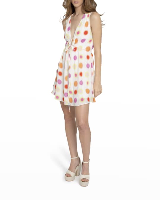 nicole miller fit and flare dress Nicole Miller Women's Floral Print Halter Ruffle Neck Fit & Flare Midi Dress Cream / 8 main image 1