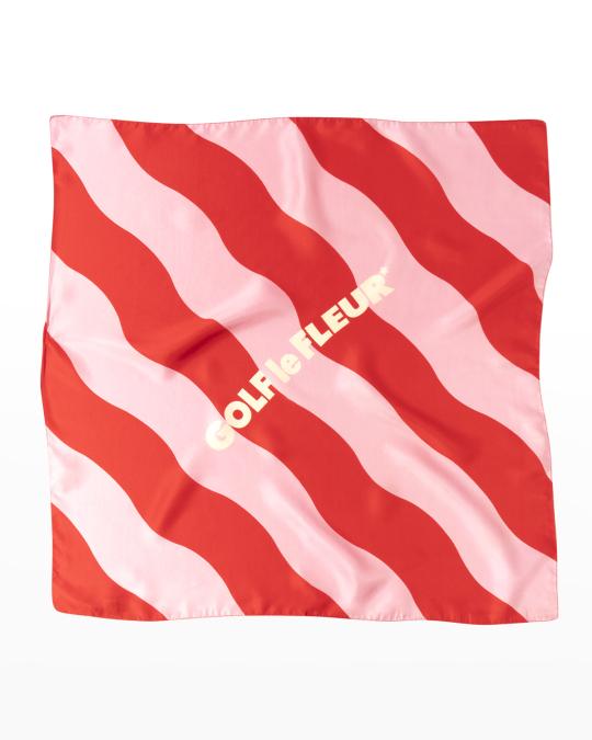 GOLF le FLEUR* Wavy Stripe Silk Scarf | Neiman Marcus