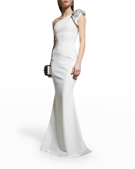 Chiara Boni La Petite Robe Karumanta Embellished One-Shoulder Gown ...