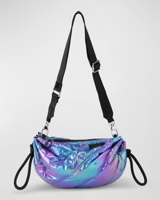 Iridescent Quilted Recycled Tech Crossbody Bag