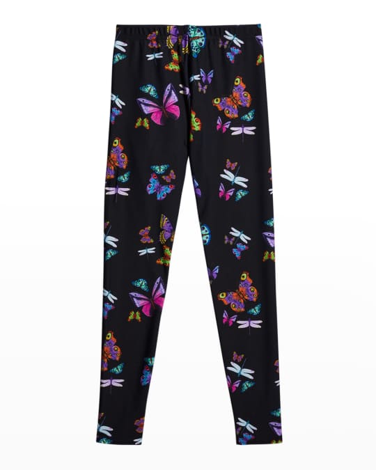 Terez Girl s Neon Butterflies Leggings Size 7 16