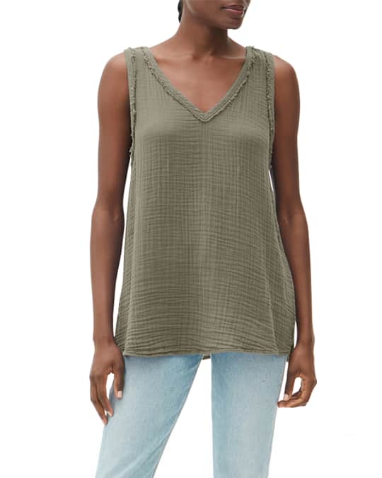 Michael Stars Tammy Cotton Gauze Tank Top Neiman Marcus