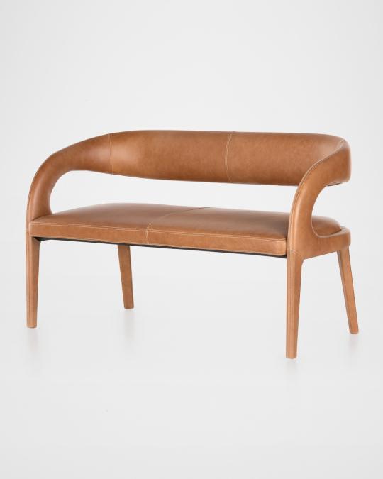 Four Hands Hawkins Leather Dining Bench | Neiman Marcus