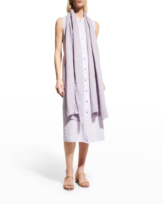Eileen Fisher Puckered Linen Scarf | Neiman Marcus