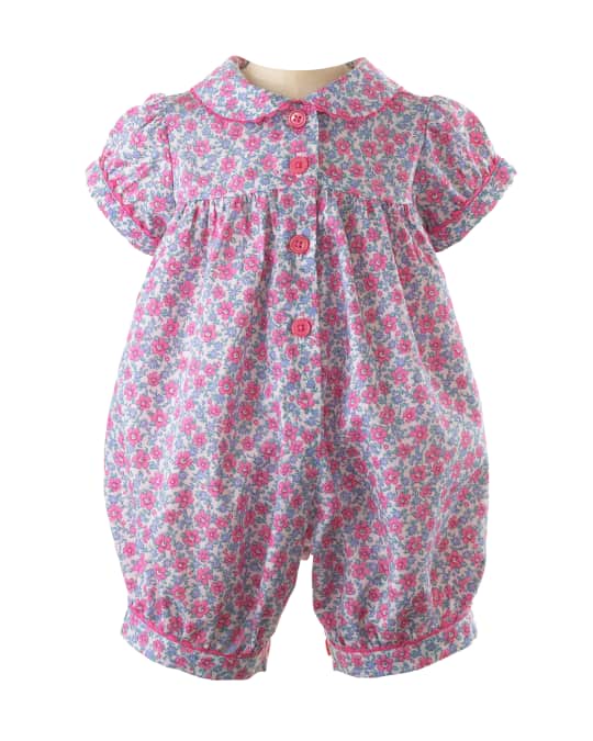 Rachel Riley Girl's Floral Babysuit, Size 3M-18M | Neiman Marcus
