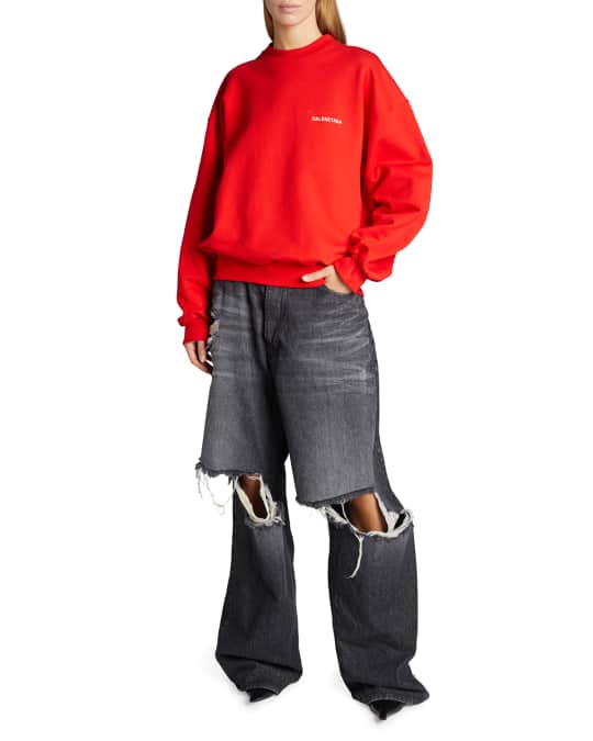 Logo Molleton Bouclette Crewneck Sweatshirt