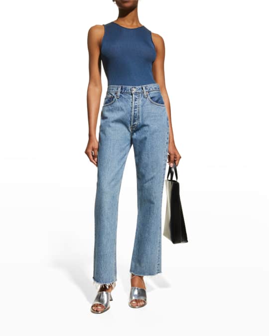 AGOLDE Relaxed Cropped Bootcut Jeans | Neiman Marcus