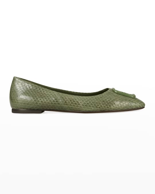 Snakeskin tory hot sale burch flats