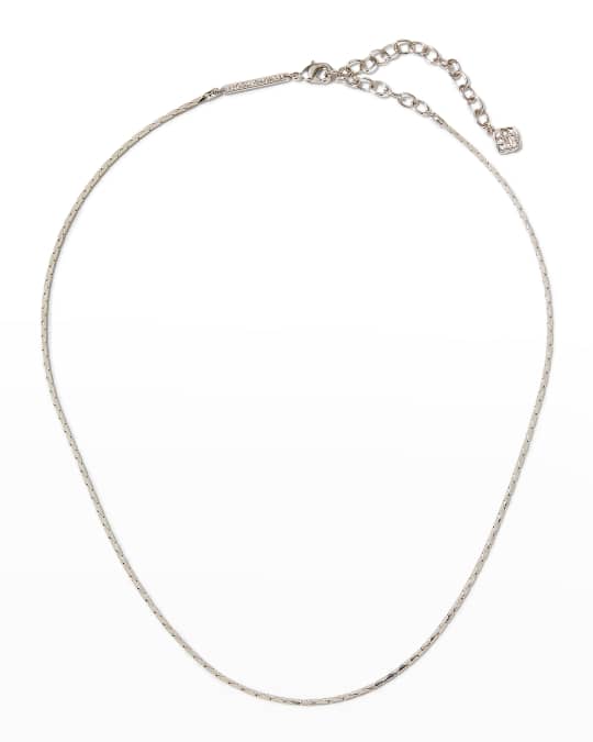 Kendra Scott Lennon Chain Necklace, Rhodium | Neiman Marcus