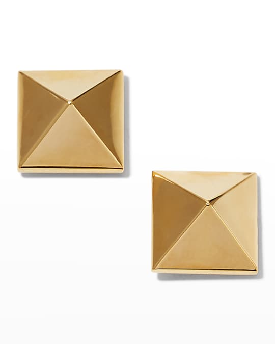 Valentino Garavani Rockstud Earrings, Gold | Neiman Marcus