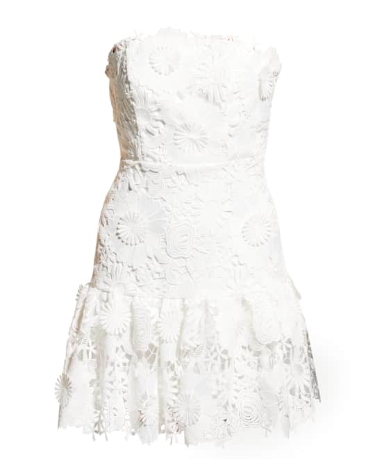 Neiman marcus white lace dress online