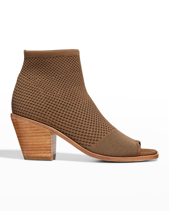 Eileen Fisher Ark Stretch Open Toe Sock Booties Neiman Marcus