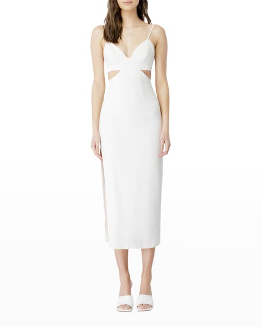 Bardot Cutout Midi Slit Dress | Neiman Marcus