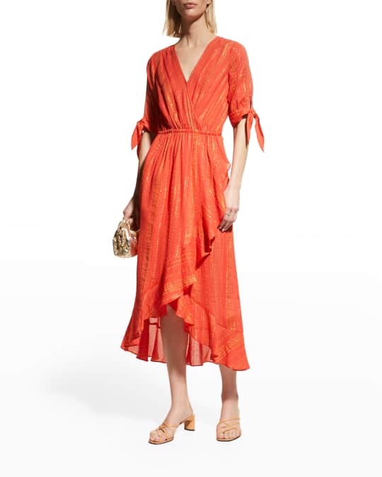 Ruffle wrap dress michael kors clearance
