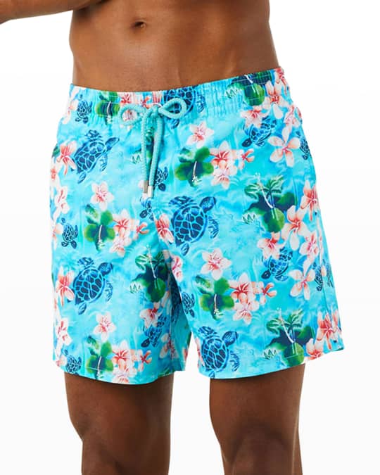 Vilebrequin Men's Moorea Turtle Jungle Swim Shorts Neiman Marcus