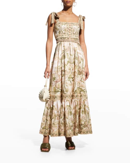 zimmermann empire waist dress Zimmermann Silk Mahon Printed Maxi Dress - Navy