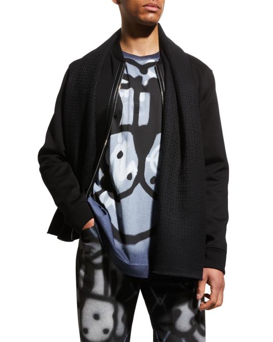 Givenchy Men's 4G-Jacquard Wool Scarf | Neiman Marcus