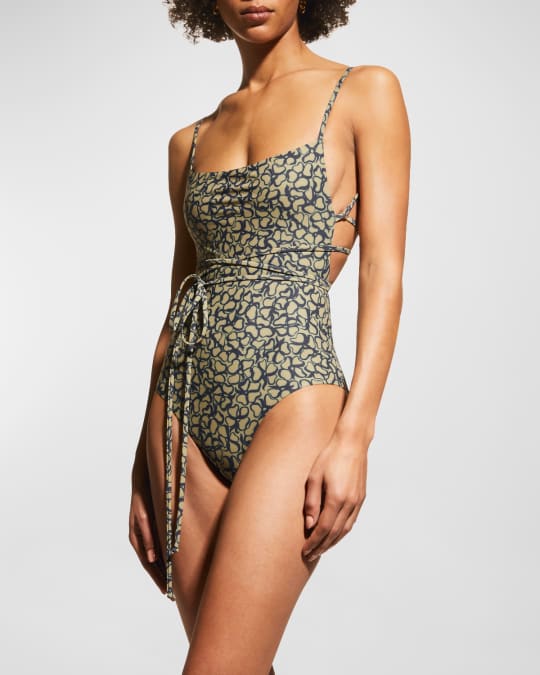 ANEMOS The KM Tie One-Piece Swimsuit | Neiman Marcus