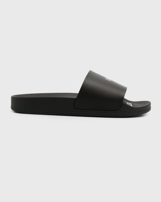 Off White Stamp Logo Graphic Pool Slide Sandals Neiman Marcus