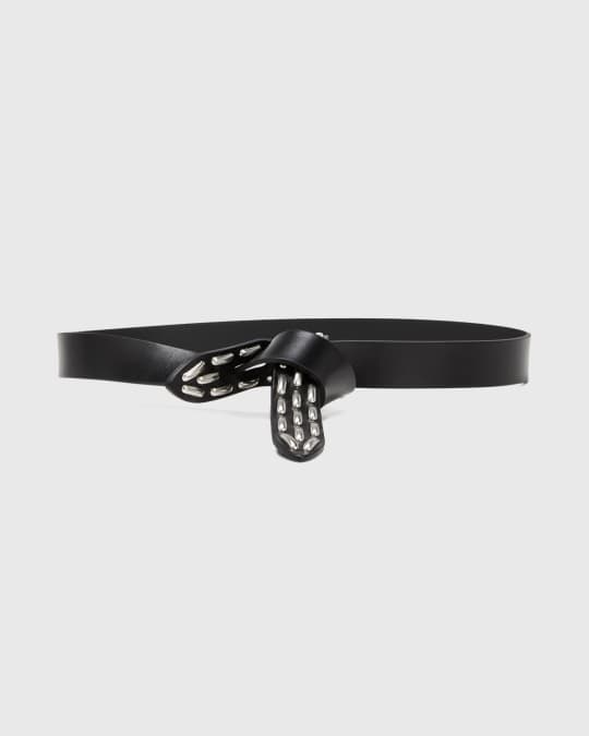 Lecce studded leather belt